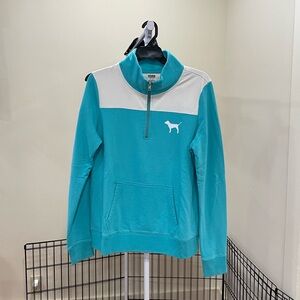 PINK Teal Quarter Zip
